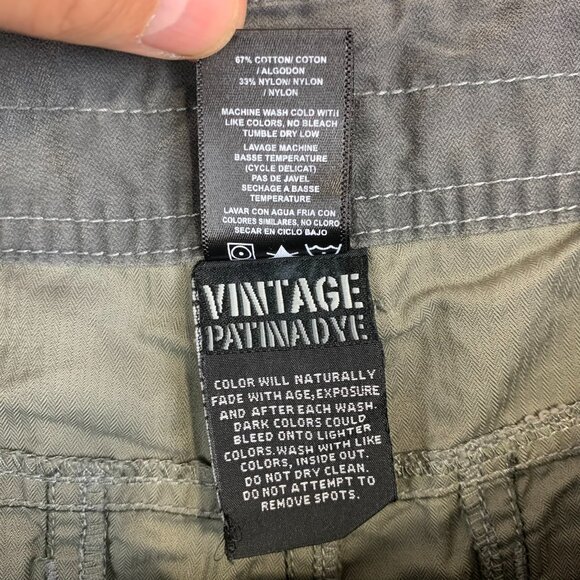 Kuhl Mens Shorts Large Gray Cargo Vintage Patina Dye Cotton Nylon Outdoor Hiking - Picture 6 of 15